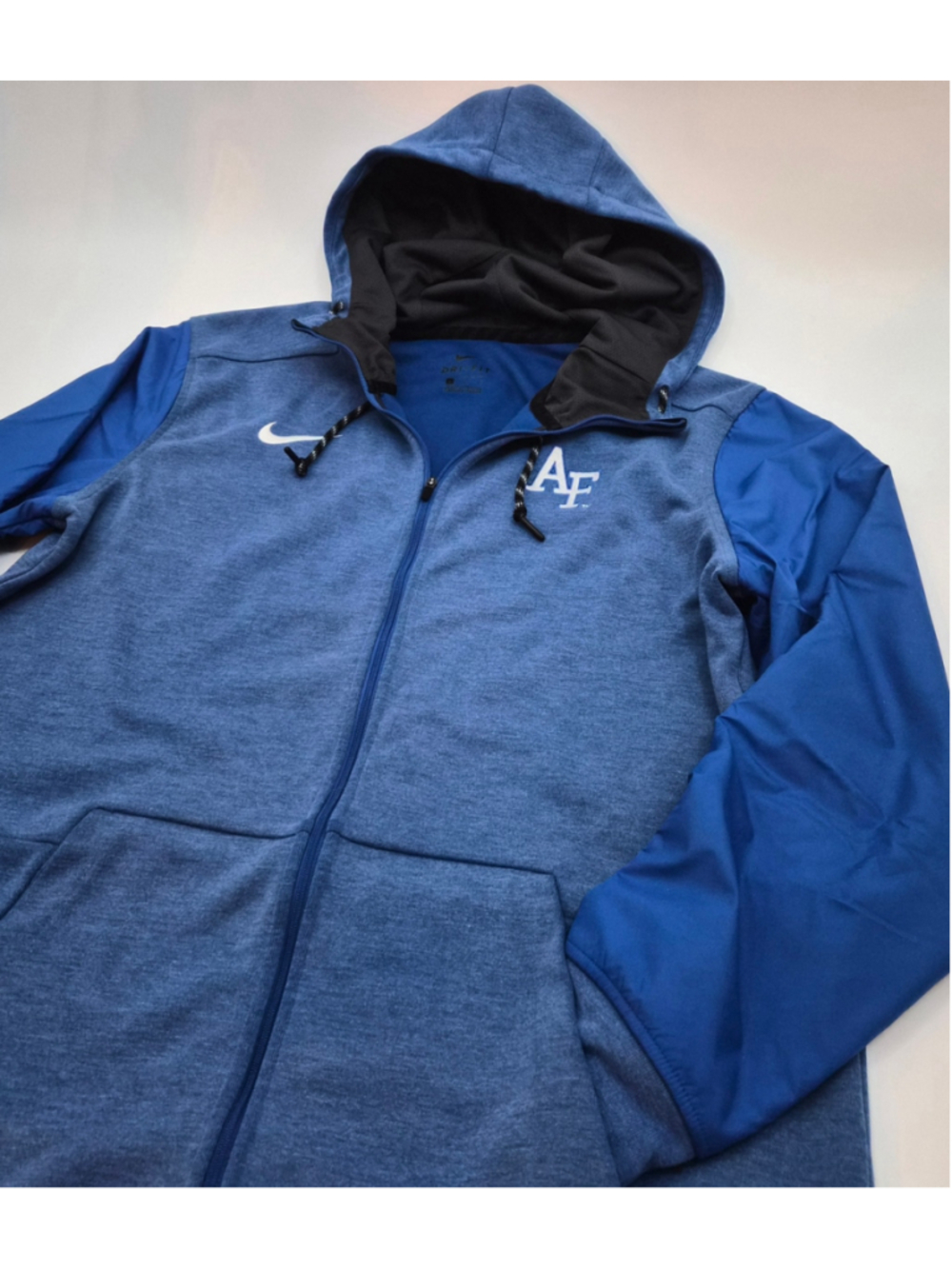 Nike Air Force Falcons Dri-FIT Full Zip Hoodie Jacket Blue Men's M NCAA USAFA AF - Picture 5 of 8